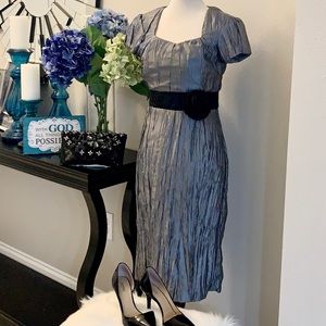 Beautiful and elegant dress silver and black. Formal dress. Graduation dress.